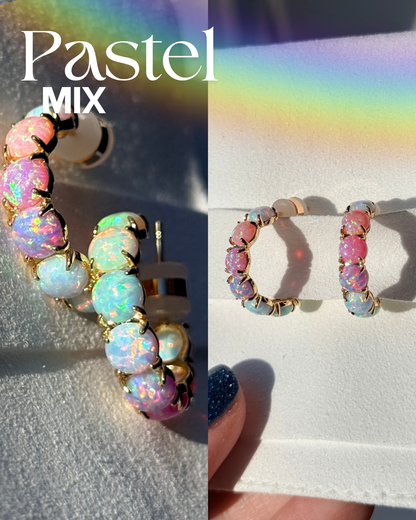 The Opal Hoops ~ Mixes - Layer It Jewelry