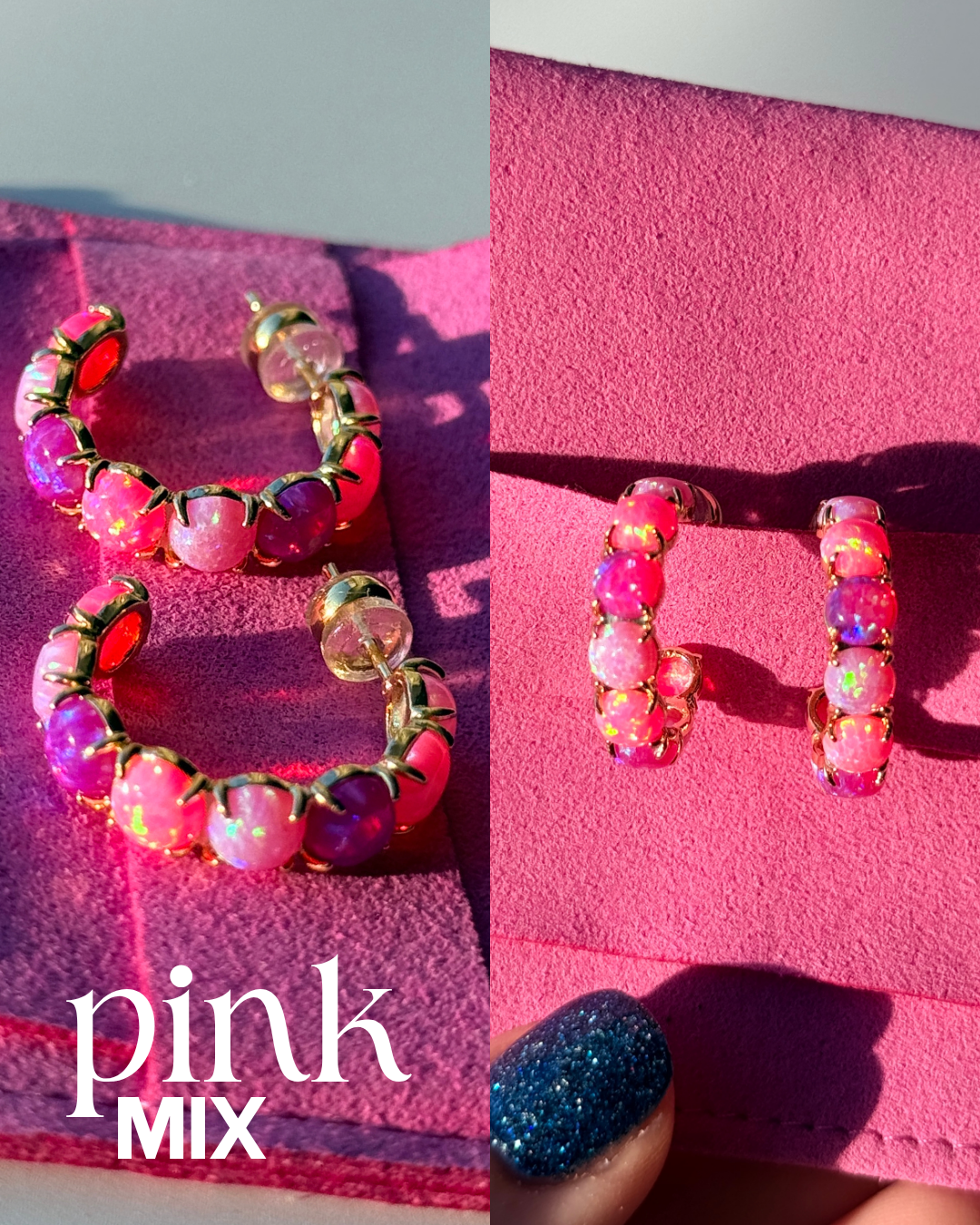 The Opal Hoops ~ Mixes - Layer It Jewelry