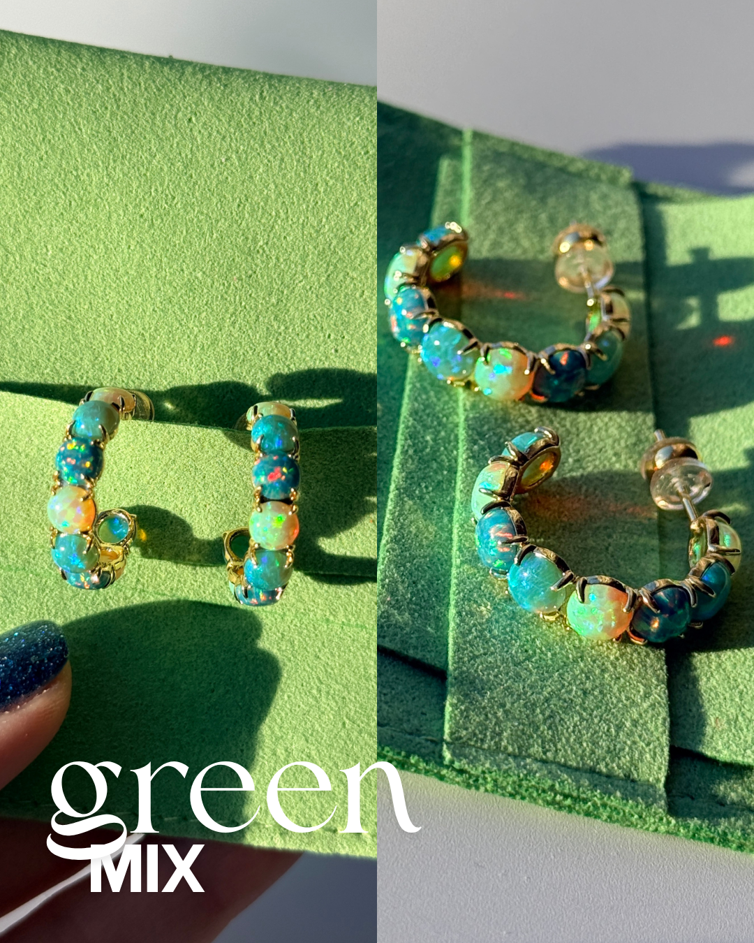 The Opal Hoops ~ Mixes - Layer It Jewelry