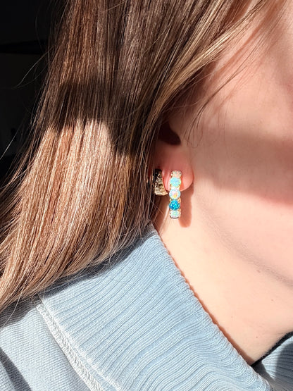 The Opal Hoops ~ Mixes - Layer It Jewelry