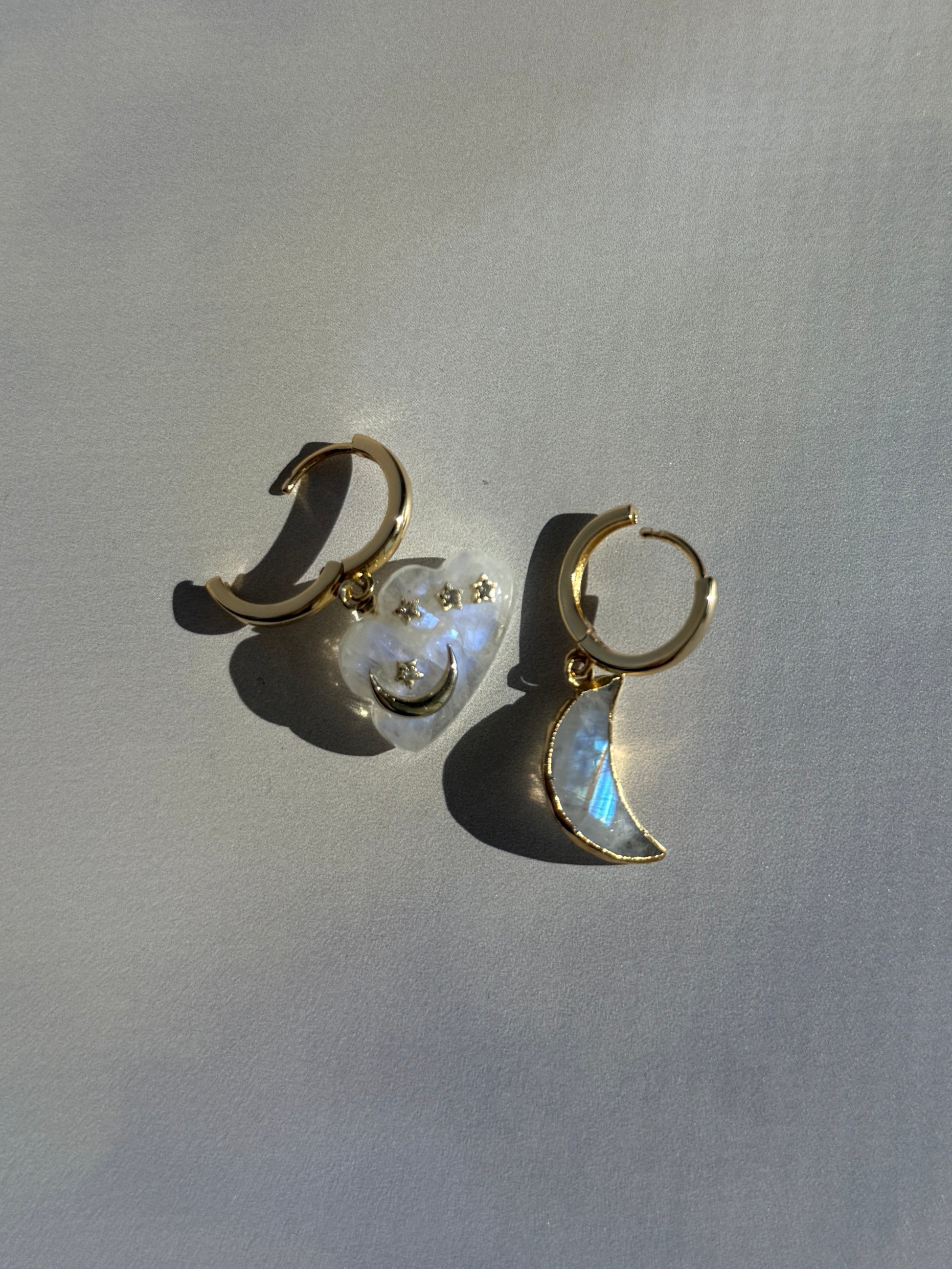 Day Dreamer Moonstone Huggies - Layer It Jewelry