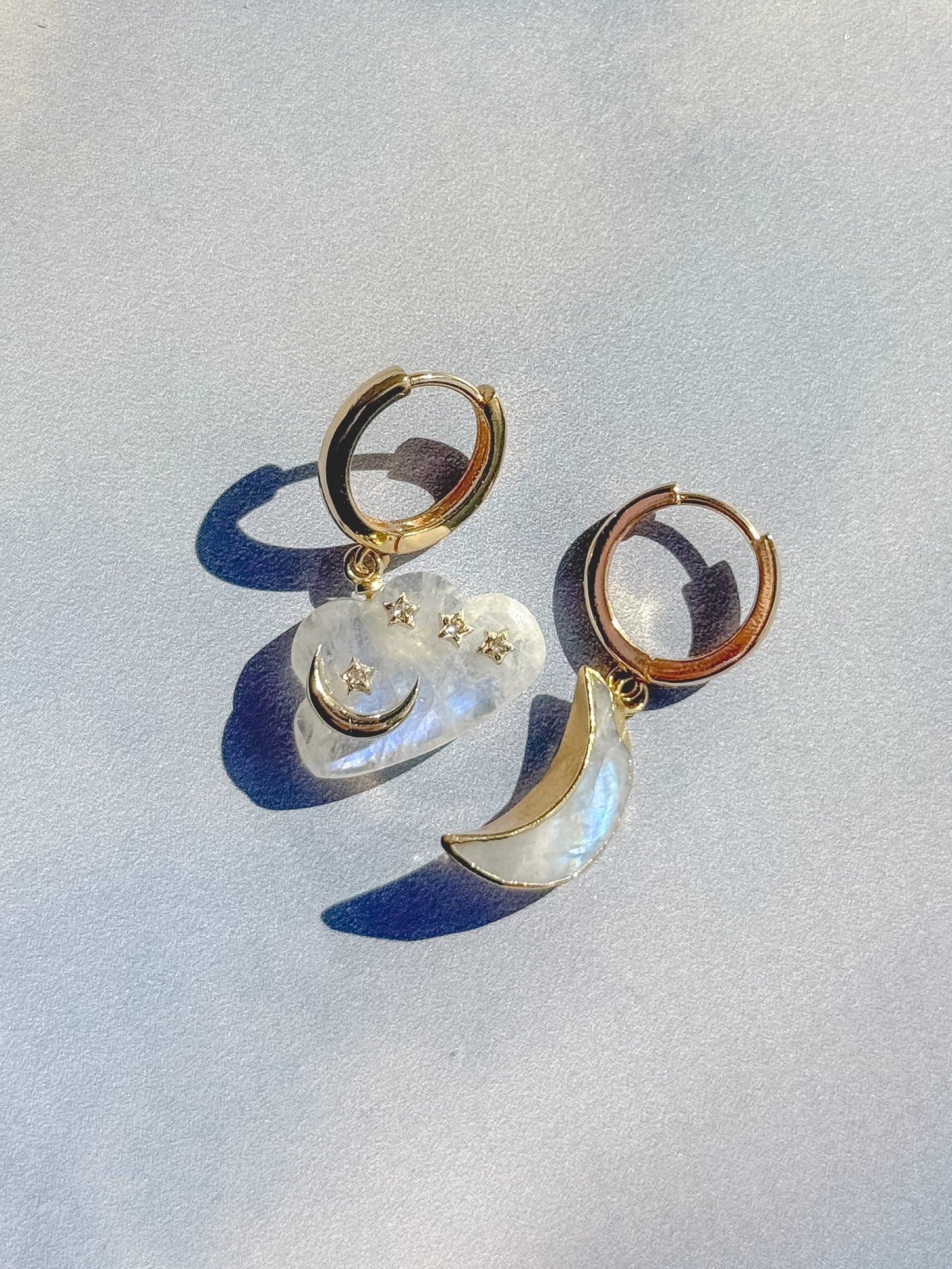 Day Dreamer Moonstone Huggies - Layer It Jewelry
