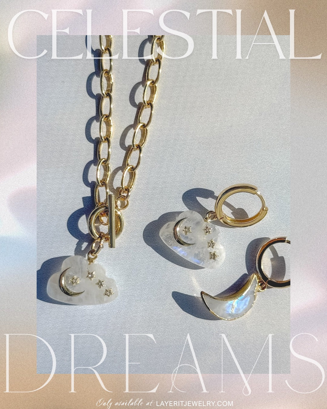 Day Dreamer Moonstone Huggies - Layer It Jewelry