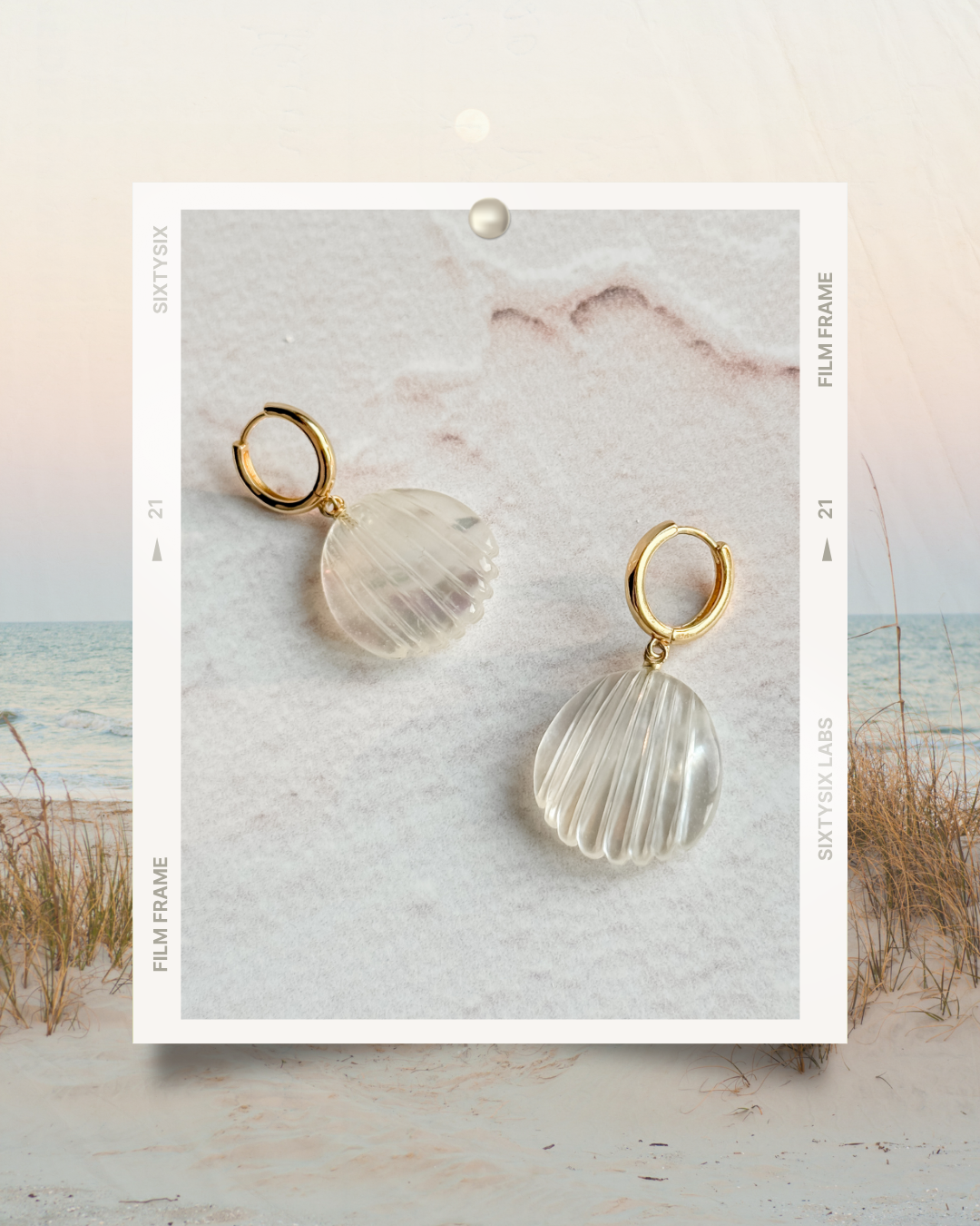 Mother of Pearl Shell Huggie Earrings - Layer It Jewelry