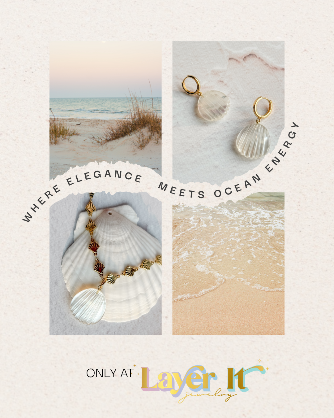 Mother of Pearl Shell Huggie Earrings - Layer It Jewelry