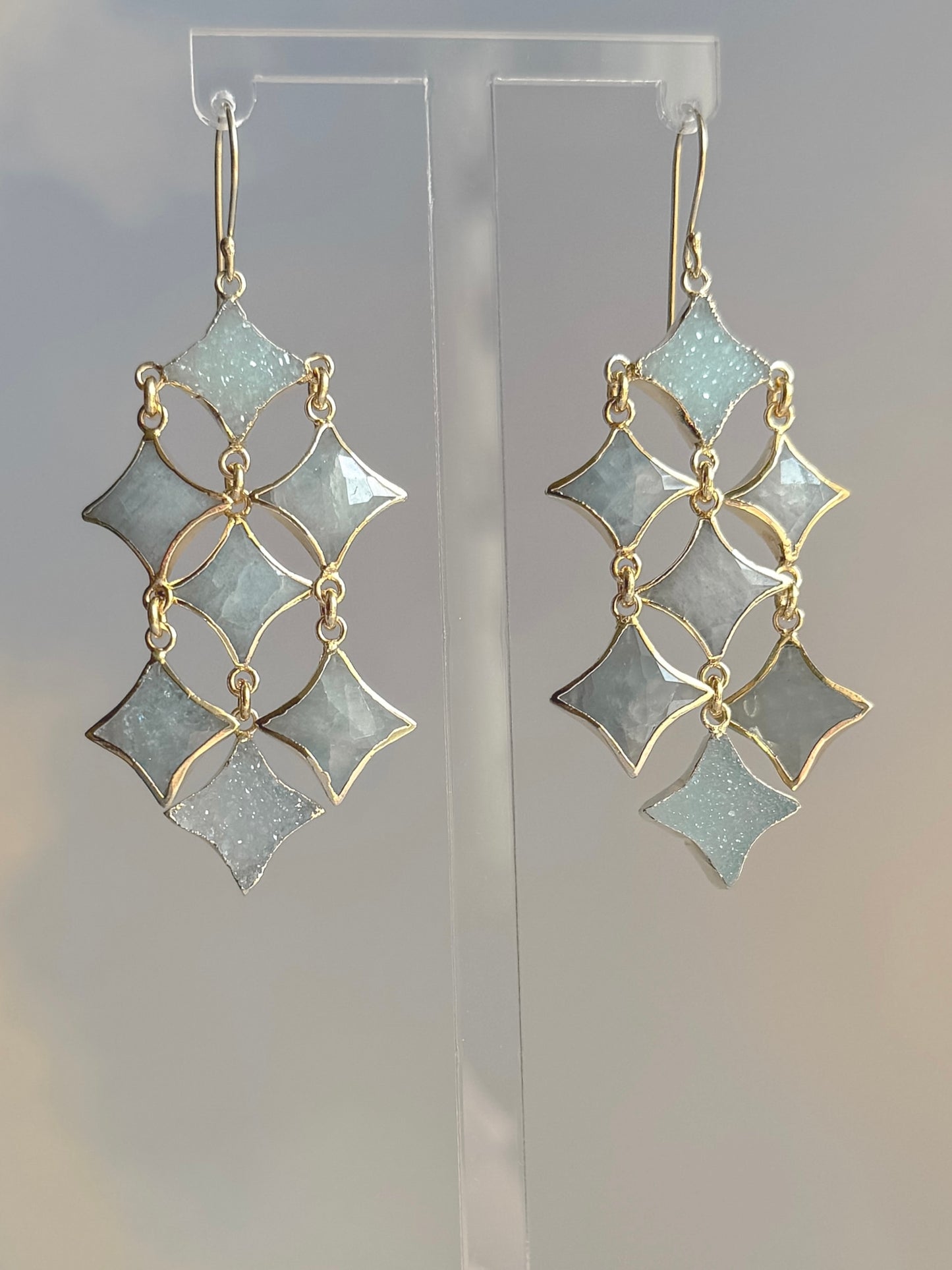 One of a kind Lyra – Starlight Statement Earrings - Layer It Jewelry