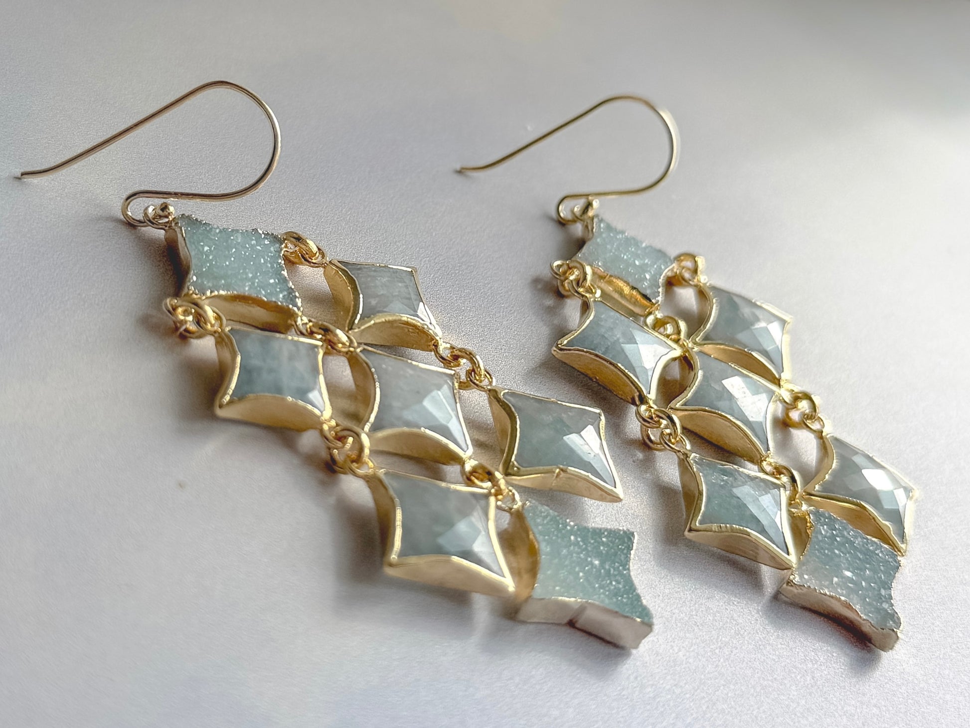 One of a kind Lyra – Starlight Statement Earrings - Layer It Jewelry
