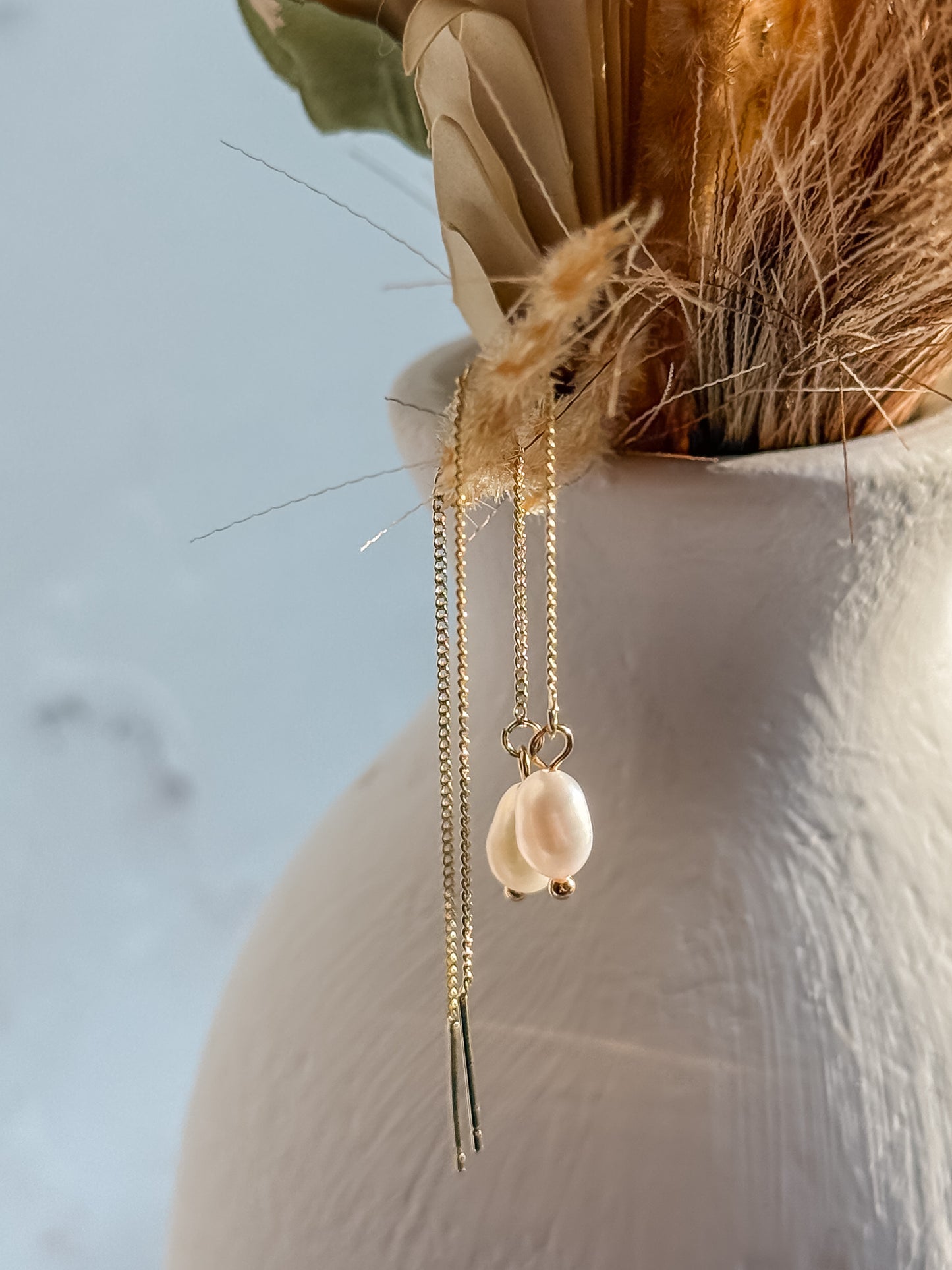 Pearl Threader Earrings - Layer It Jewelry