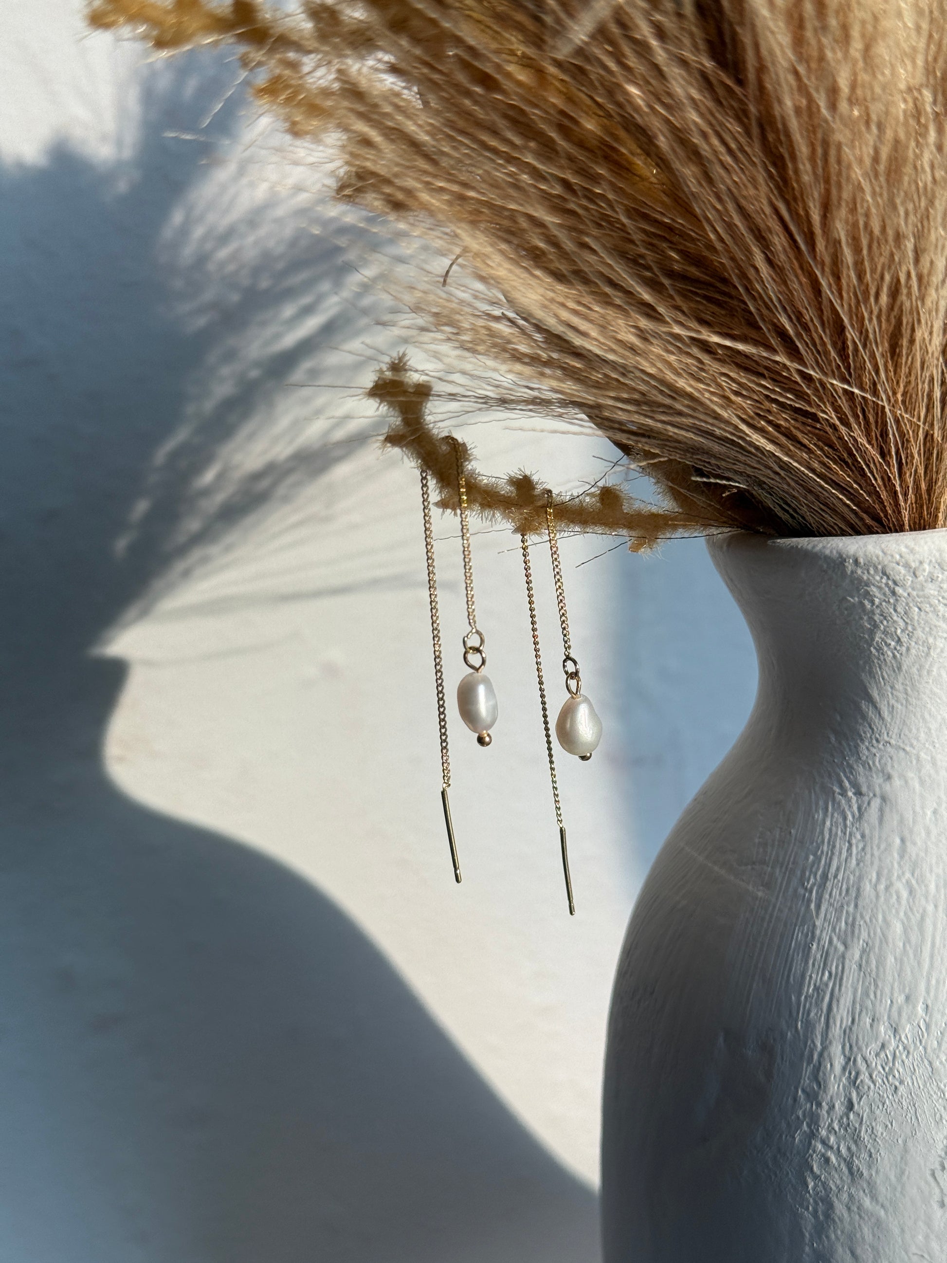 Pearl Threader Earrings - Layer It Jewelry