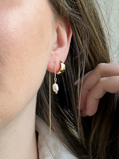 Pearl Threader Earrings - Layer It Jewelry