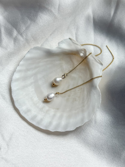 Pearl Threader Earrings - Layer It Jewelry