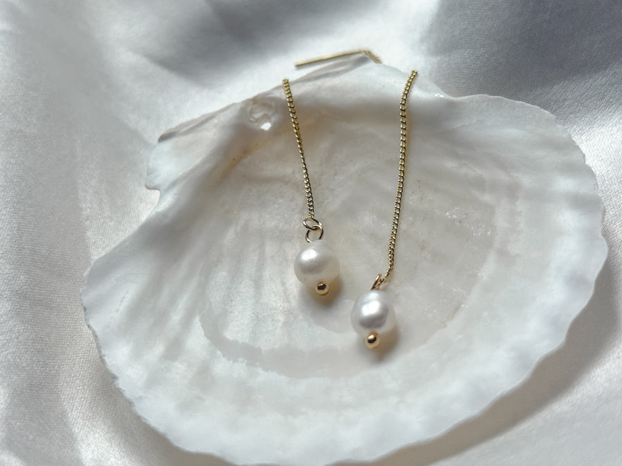 Pearl Threader Earrings
