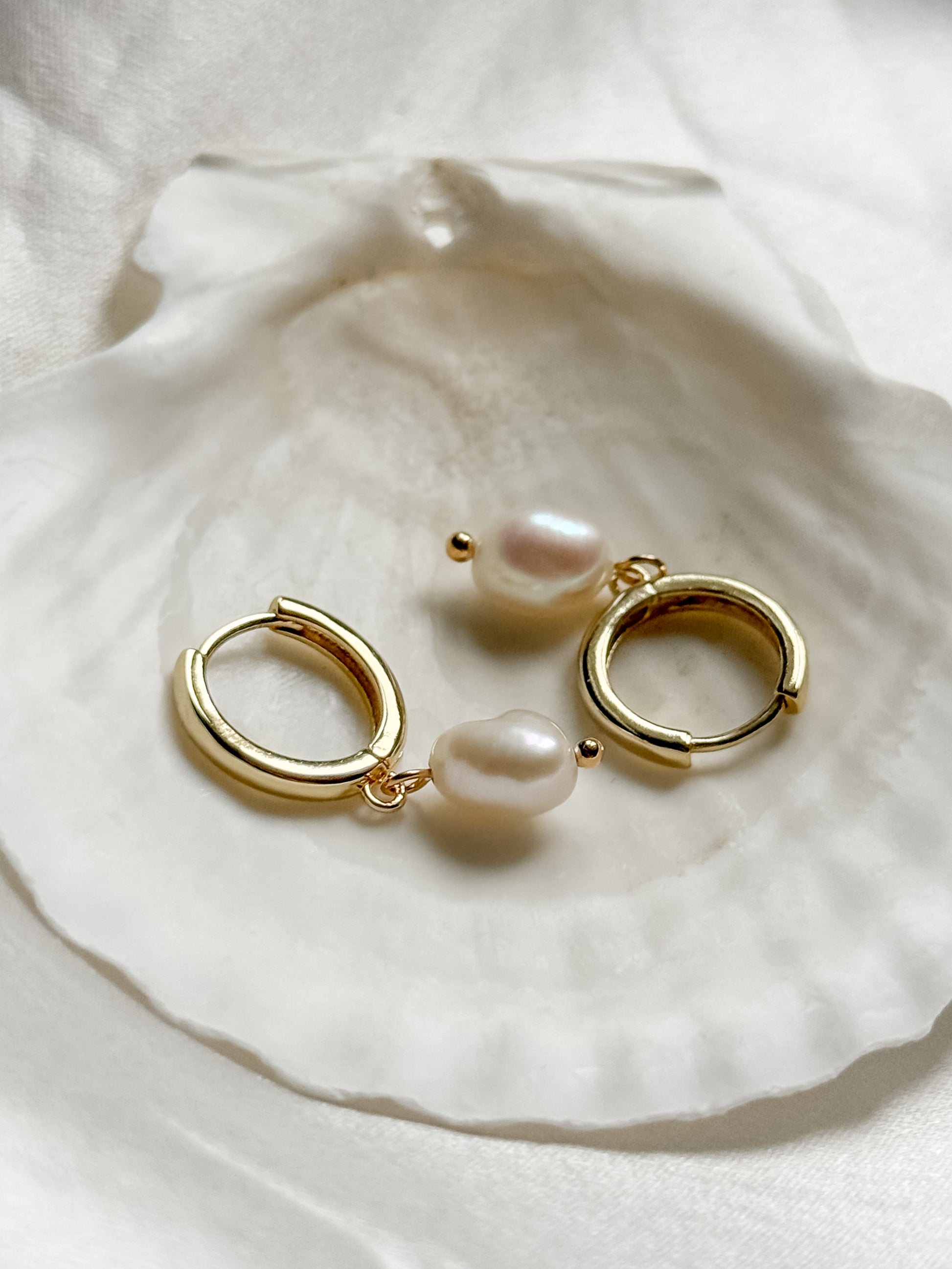 Small Pearl Huggies - Layer It Jewelry