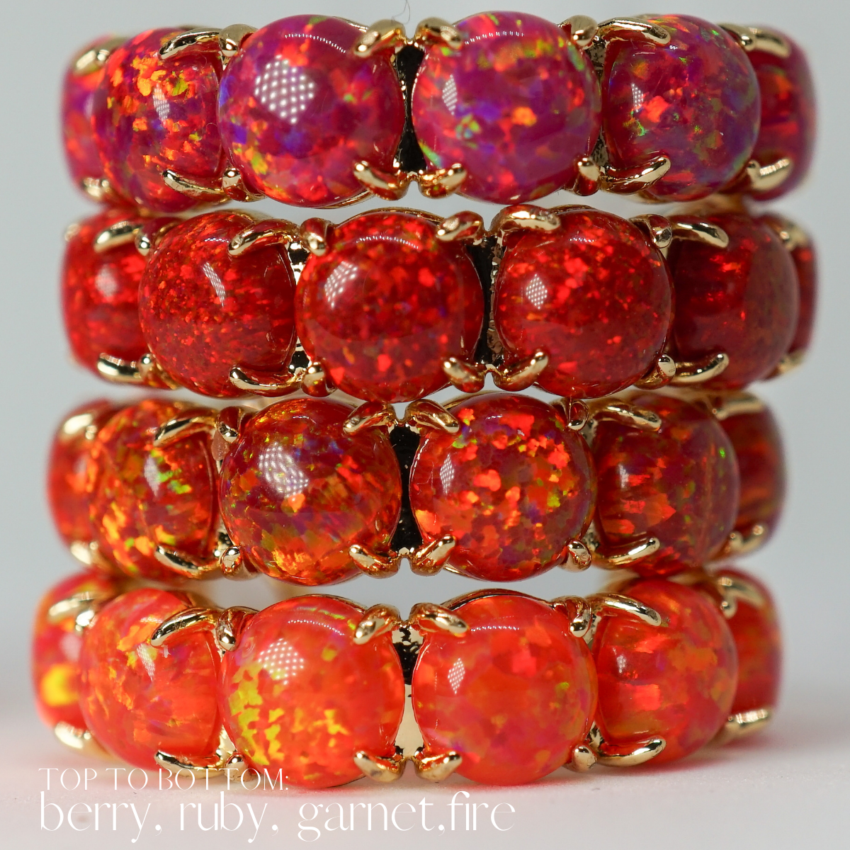 The Red Lab Opal Hoop - Layer It Jewelry