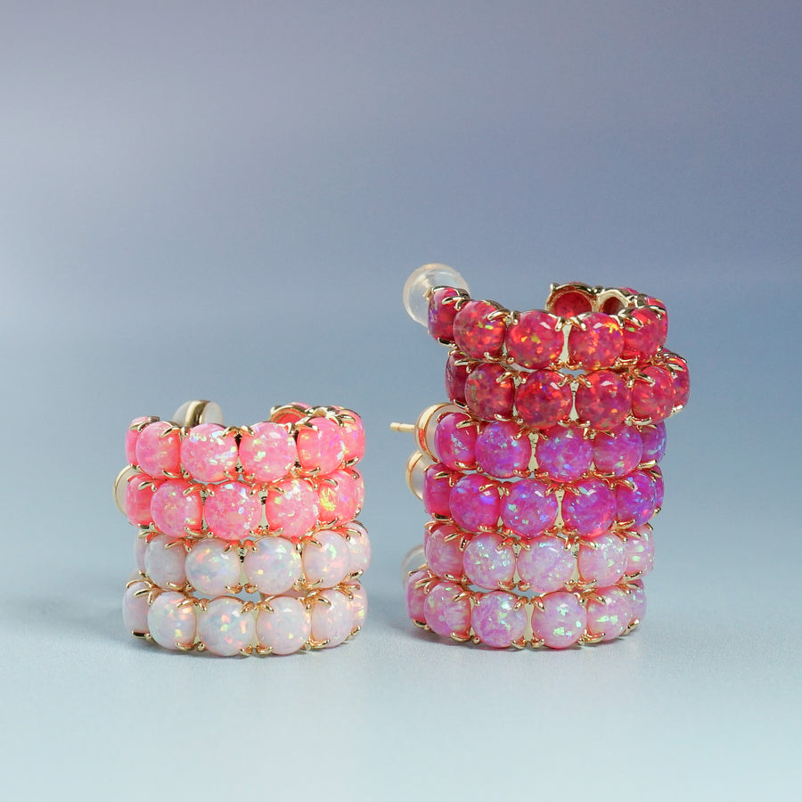 The Pink Lab Opal Hoops