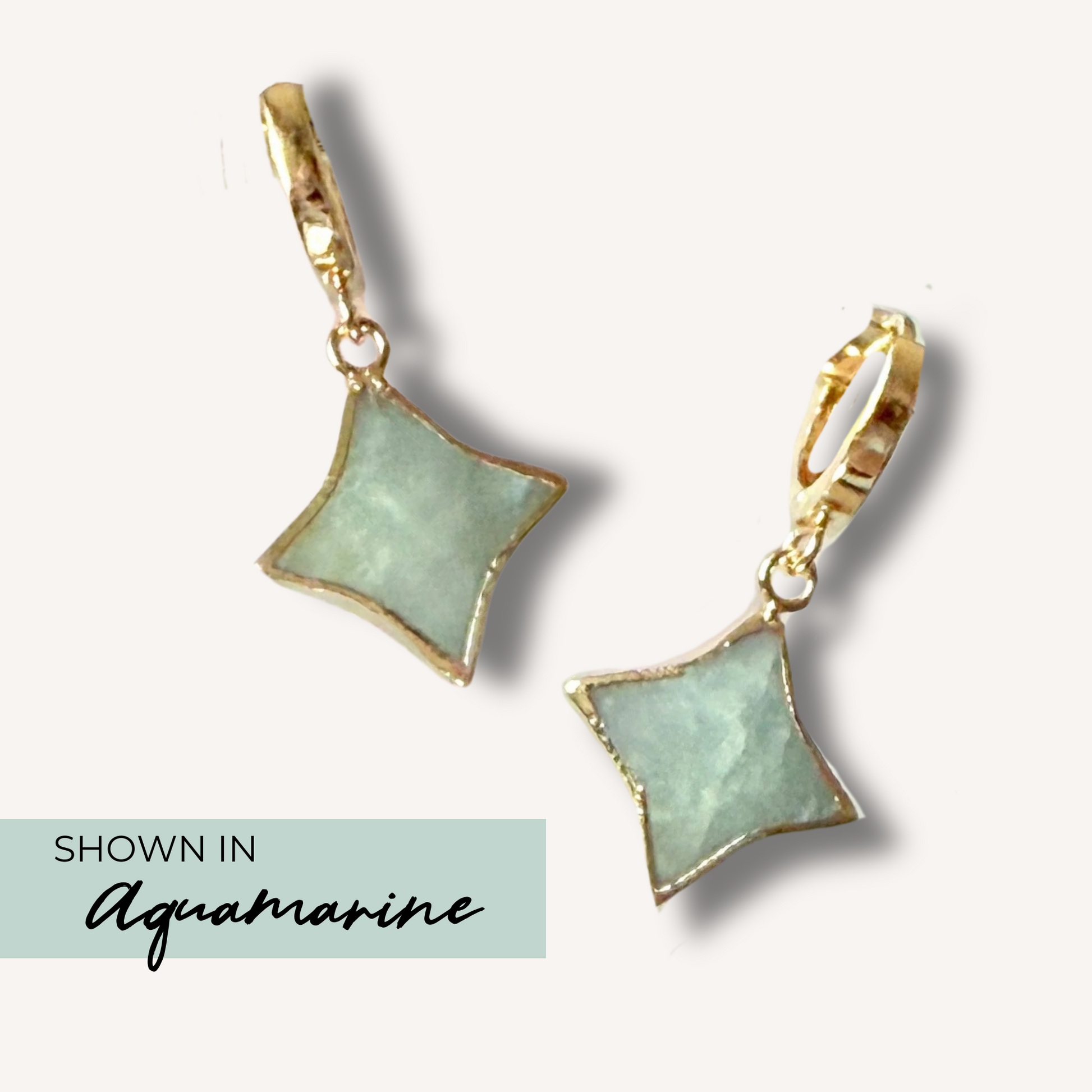 Star Gemstone Huggies- Birthstones