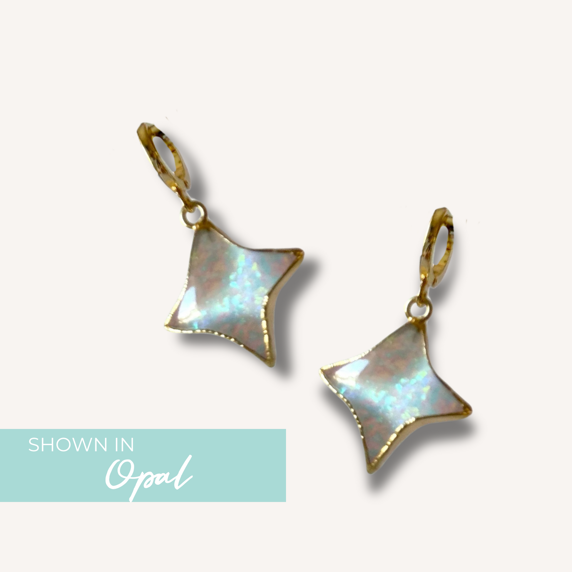 Star Gemstone Huggies- Birthstones