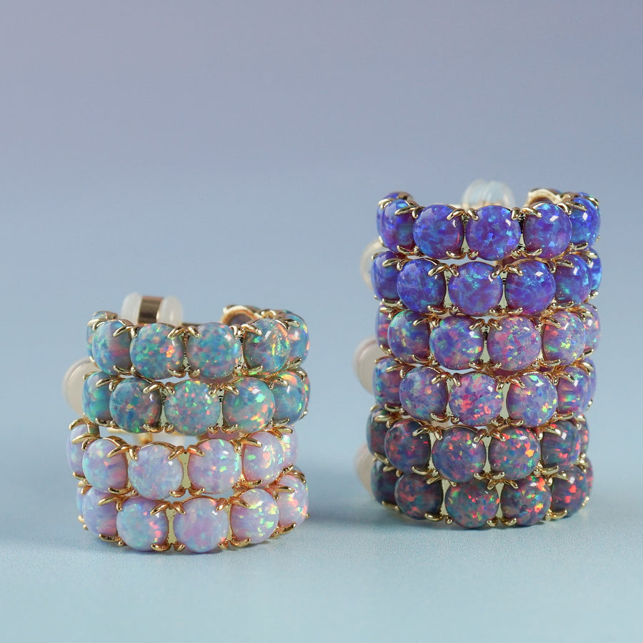 The Purple Lab Opal Hoops