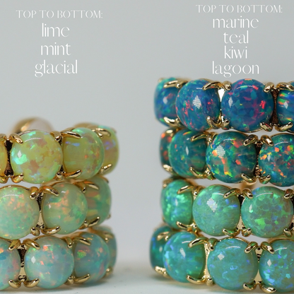 The Green Lab Opal Hoops - Layer It Jewelry
