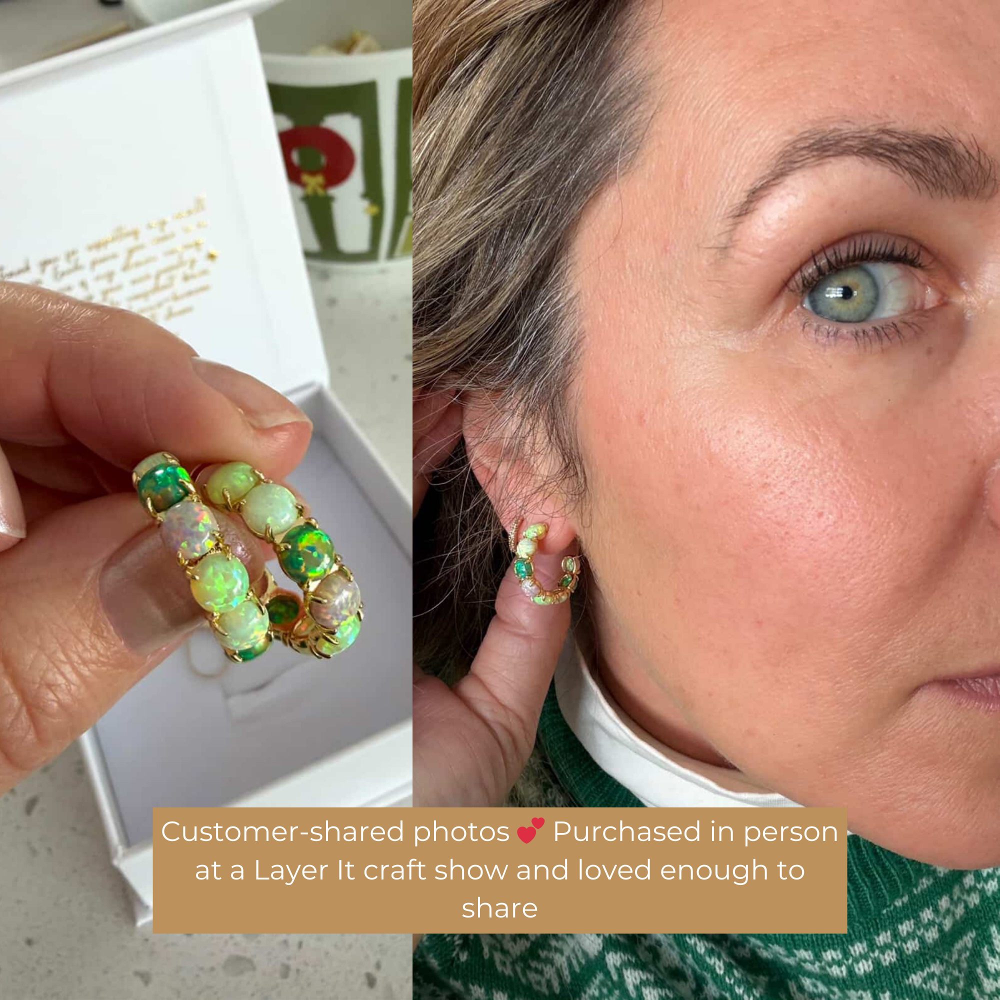 The Black Opal Hoop - Layer It Jewelry
