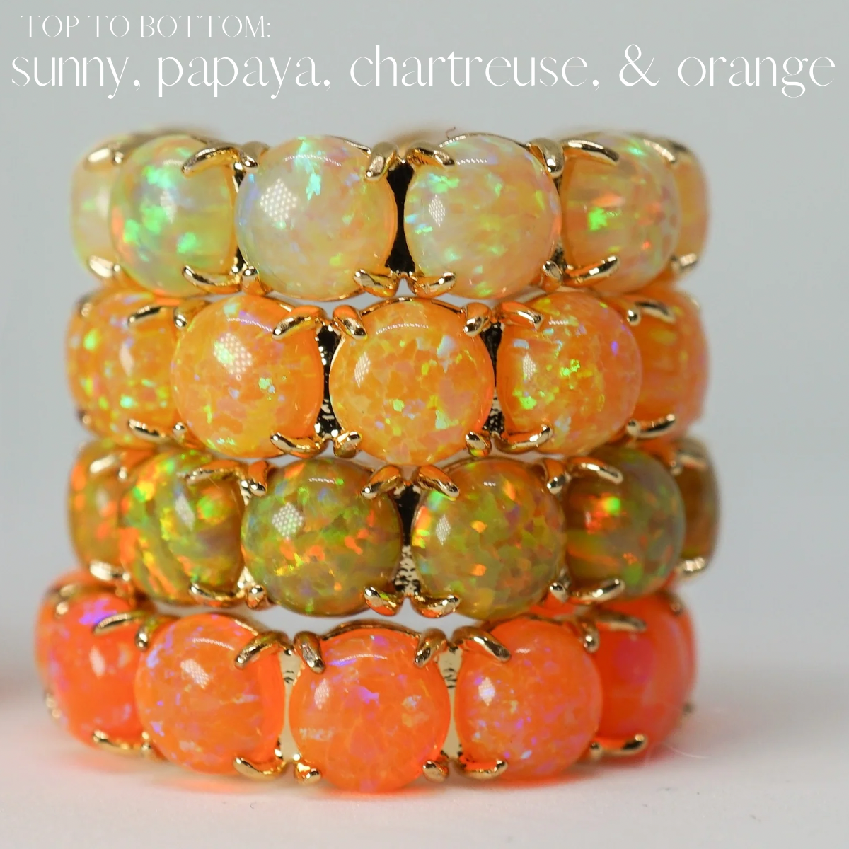 The Yellow & Orange Lab Opal Hoops - Layer It Jewelry
