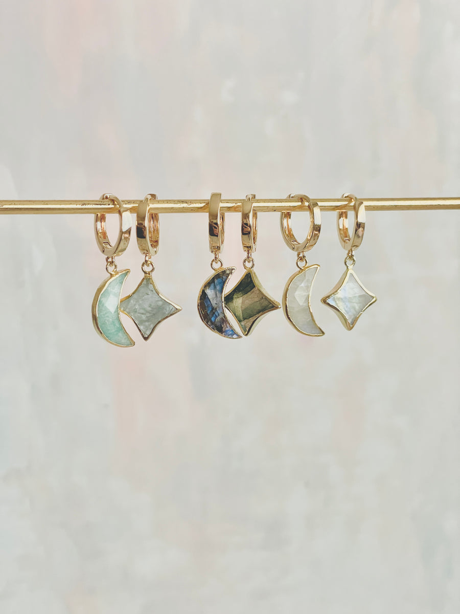 Stella & Thea Earrings – A Celestial Duo✨🌙