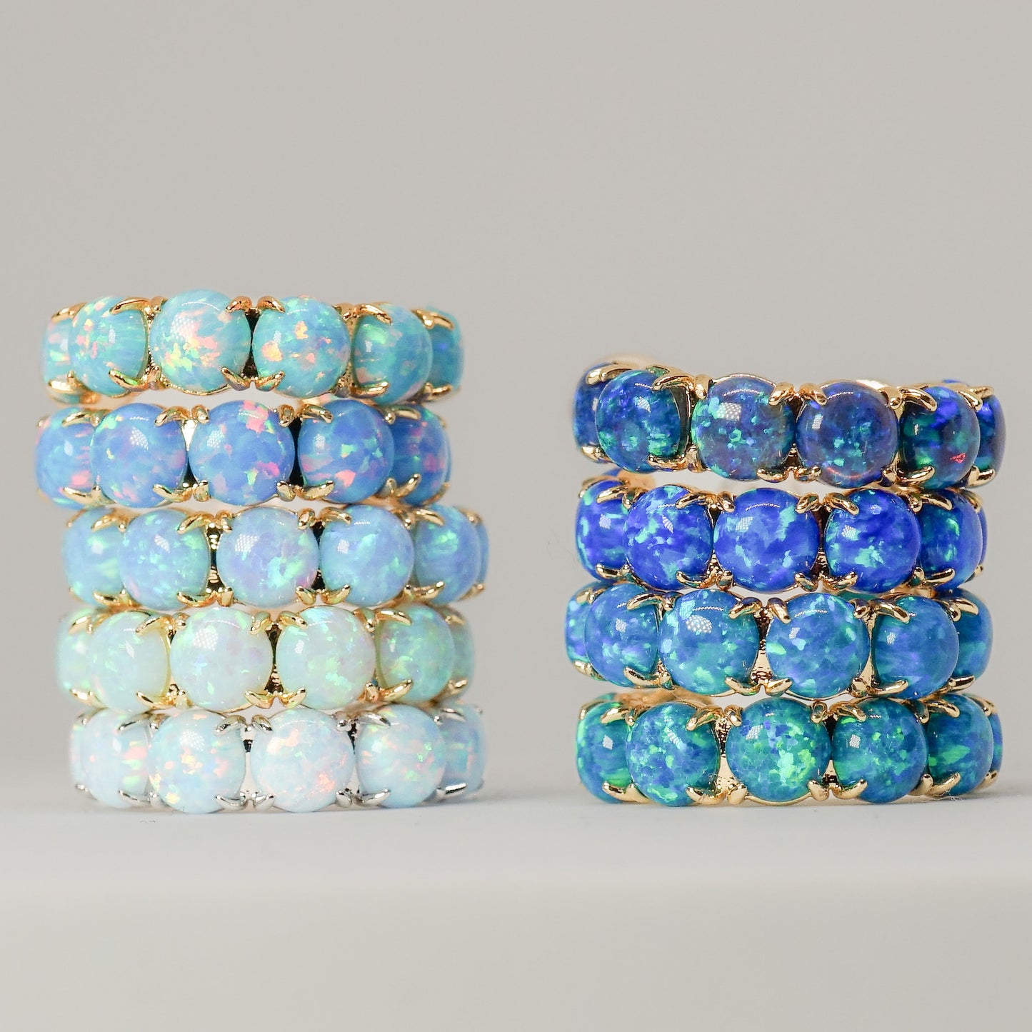 The Blue Lab Opal Hoops - Layer It Jewelry