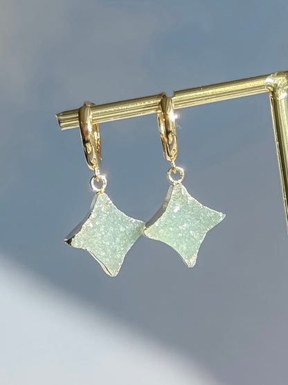 Druzy Stella Huggie Earrings - Layer It Jewelry