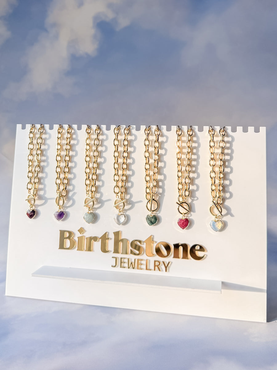 Cora Large Heart Toggle Necklace