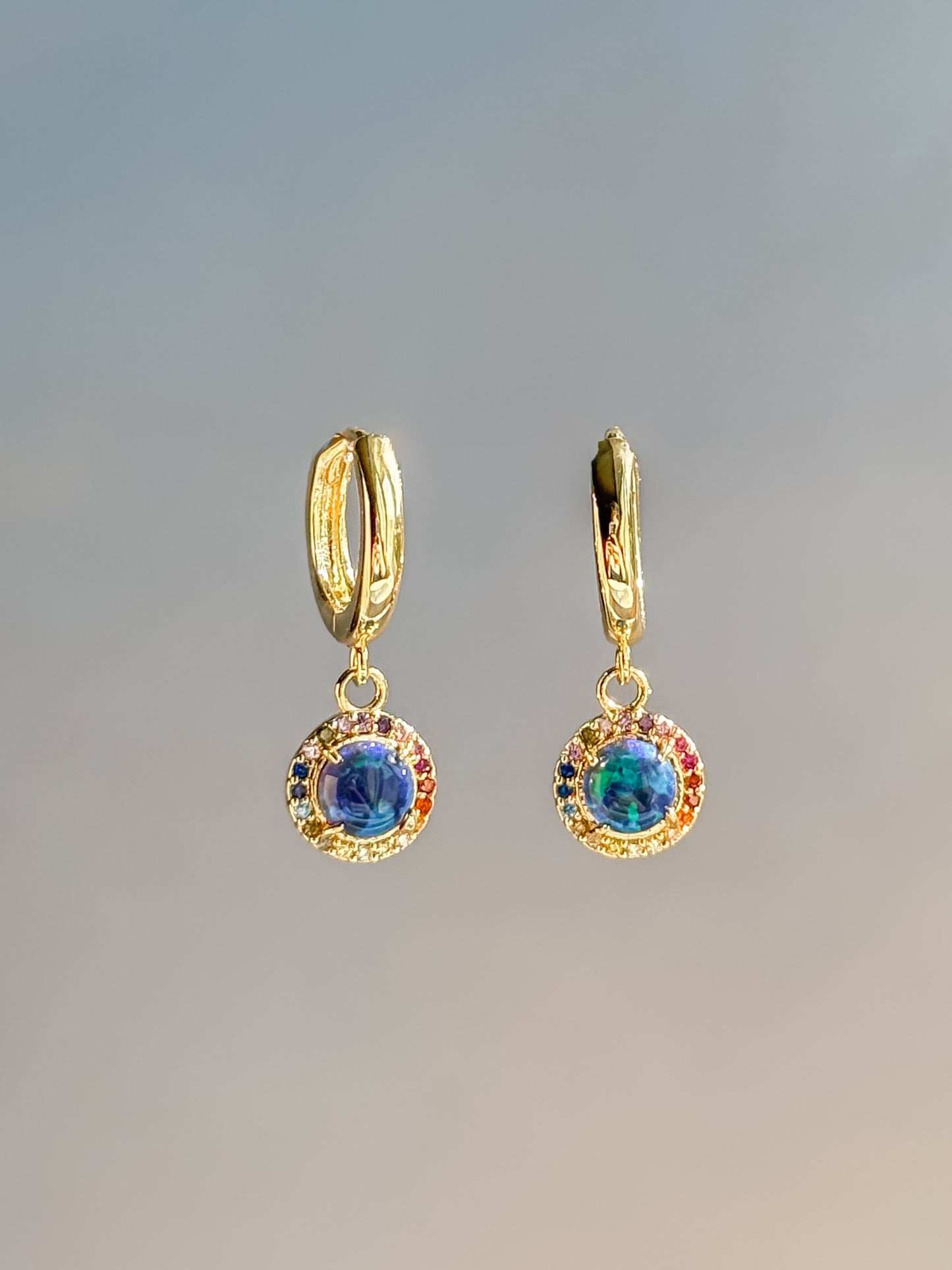The Iris - Opal Huggie Earring - Layer It Jewelry