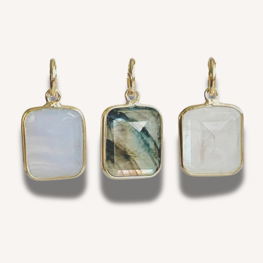 Faceted Emerald Gemstone Charm