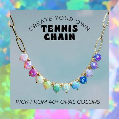 Create Your own Opal Tennis Chain - Layer It Jewelry