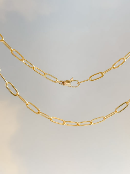 Gold Filled Bold Paperclip Chain Necklace - Layer It Jewelry