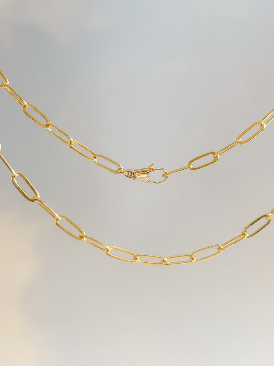 Gold Filled Bold Paperclip Chain Necklace