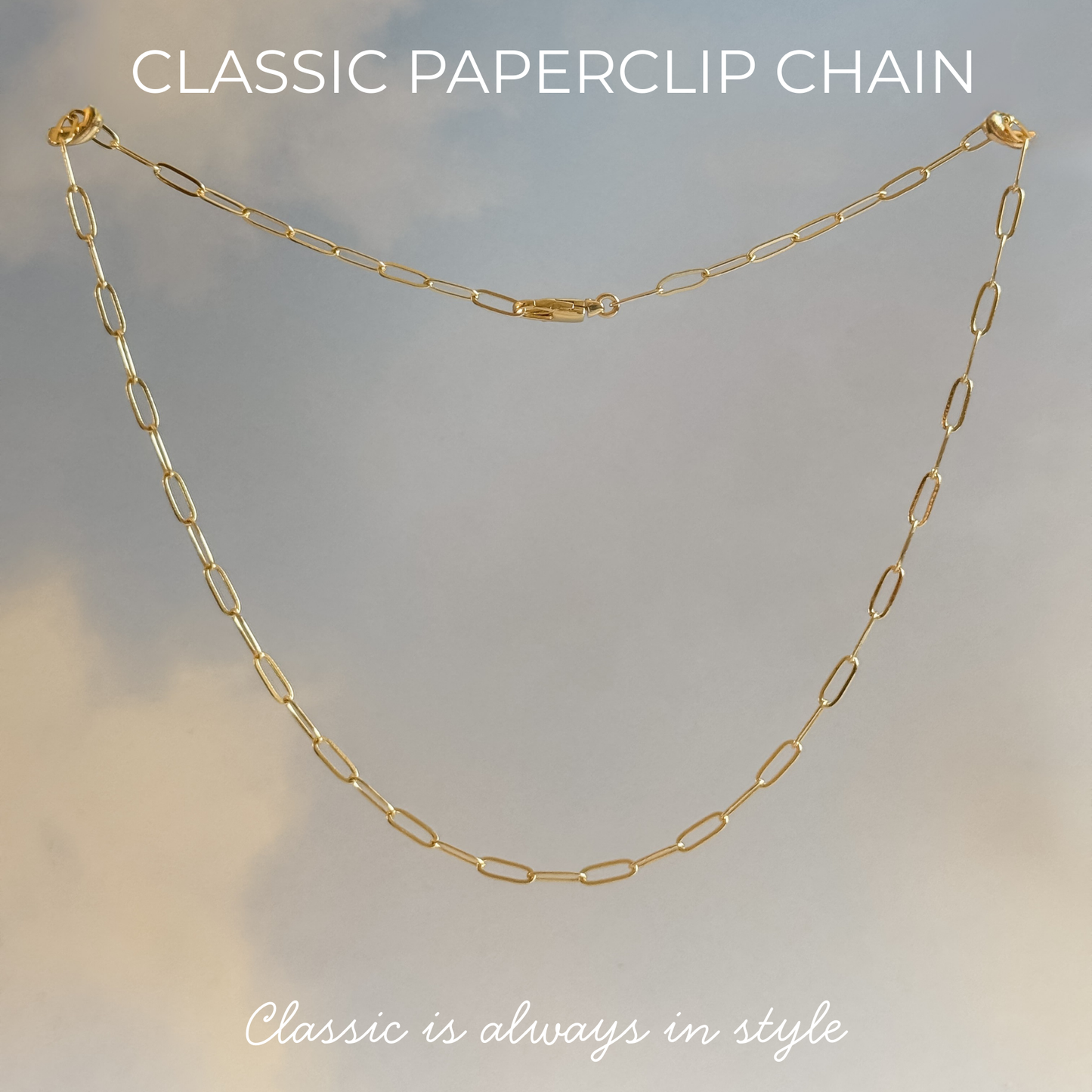 Gold Filled Classic Paperclip Chain Necklace - Layer It Jewelry