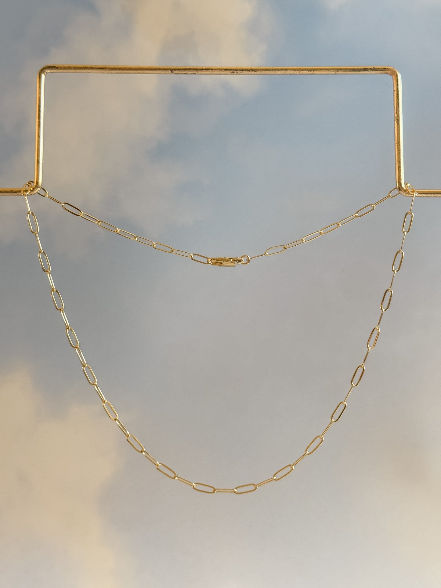 Gold Filled Classic Paperclip Chain Necklace - Layer It Jewelry