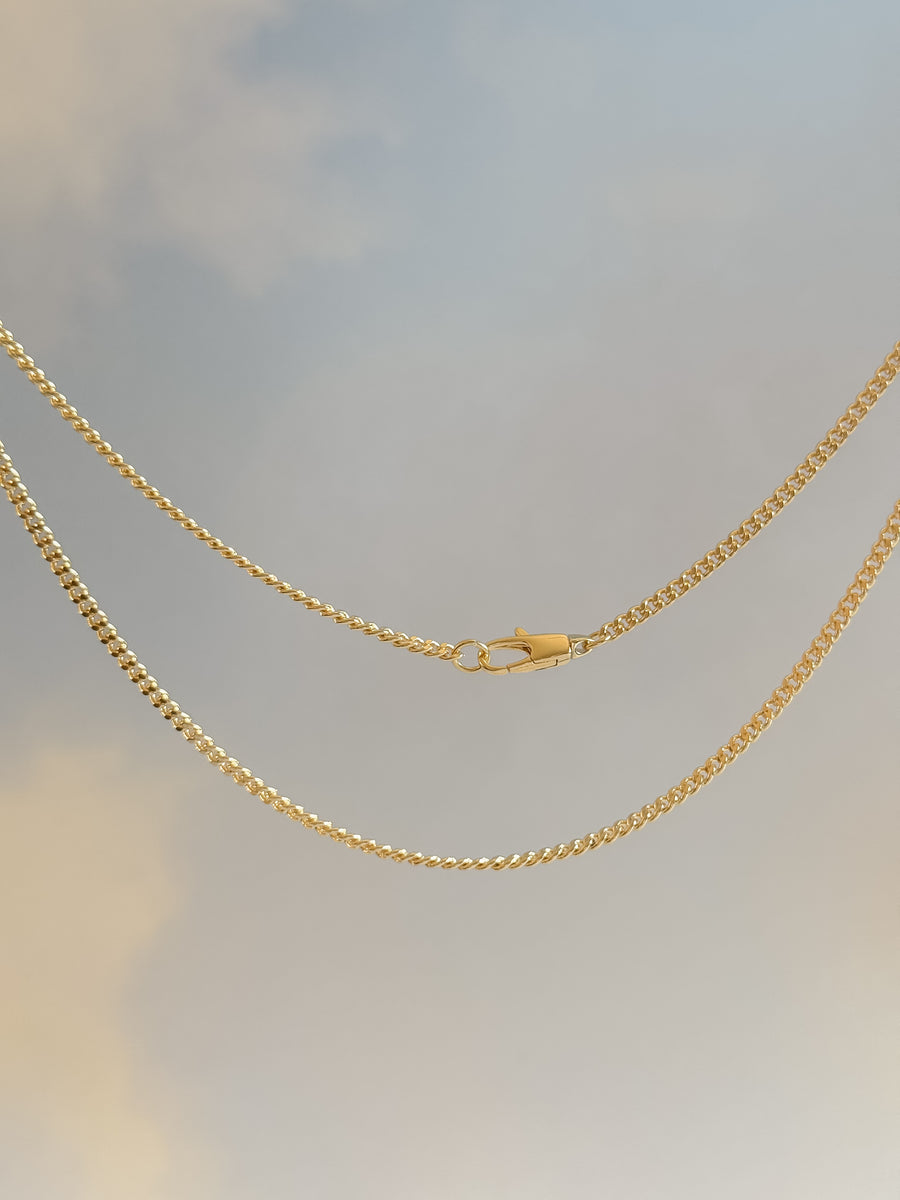 Gold Filled Curb Chain Necklace