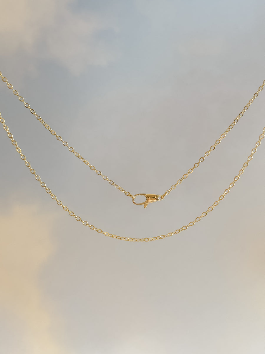 Gold Filled Flat Round Chain Necklace