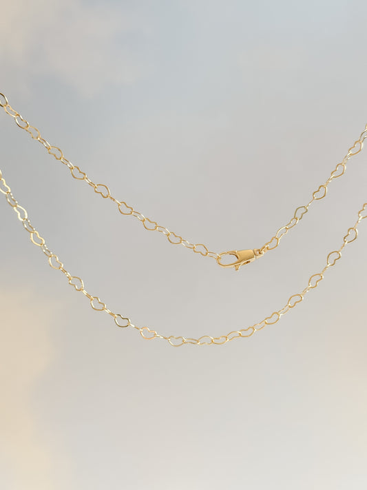 Gold Filled Heart Chain Necklace - Layer It Jewelry