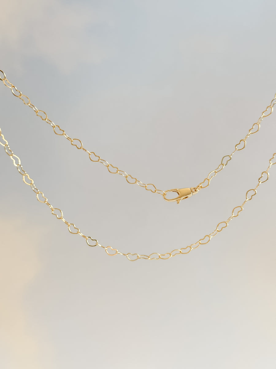 Gold Filled Heart Chain Necklace