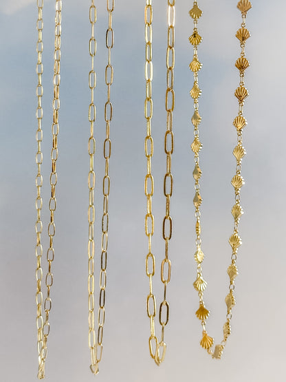 Gold Filled Petite Paperclip Chain Necklace - Layer It Jewelry