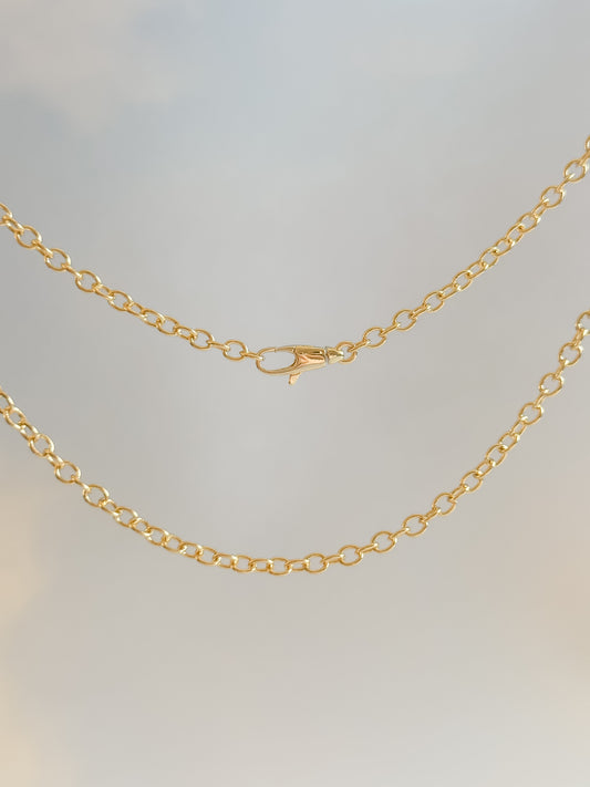 Gold Filled Round Rolo Chain Necklace - Layer It Jewelry