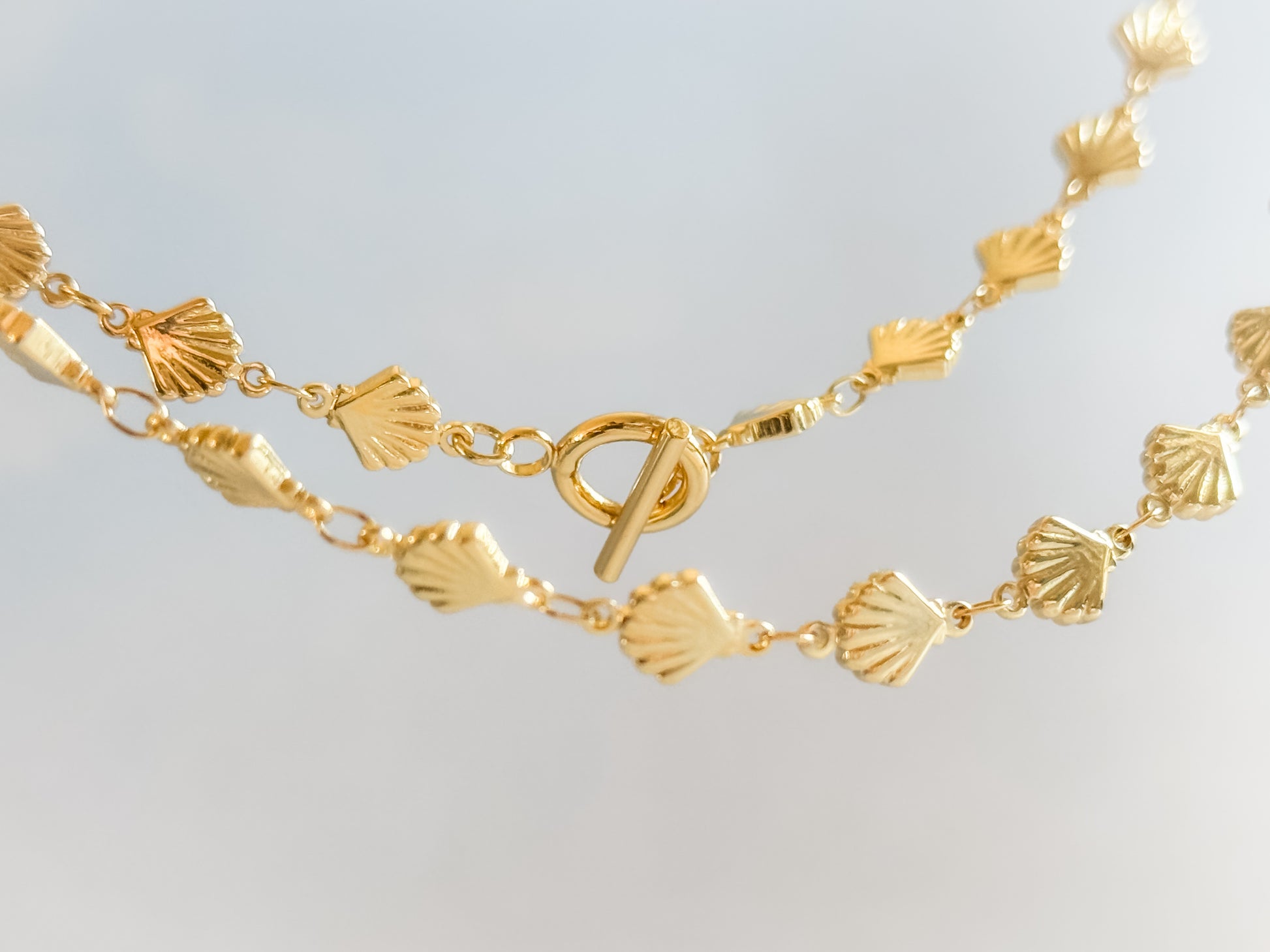 Gold Filled Seashell Chain Necklace - Layer It Jewelry