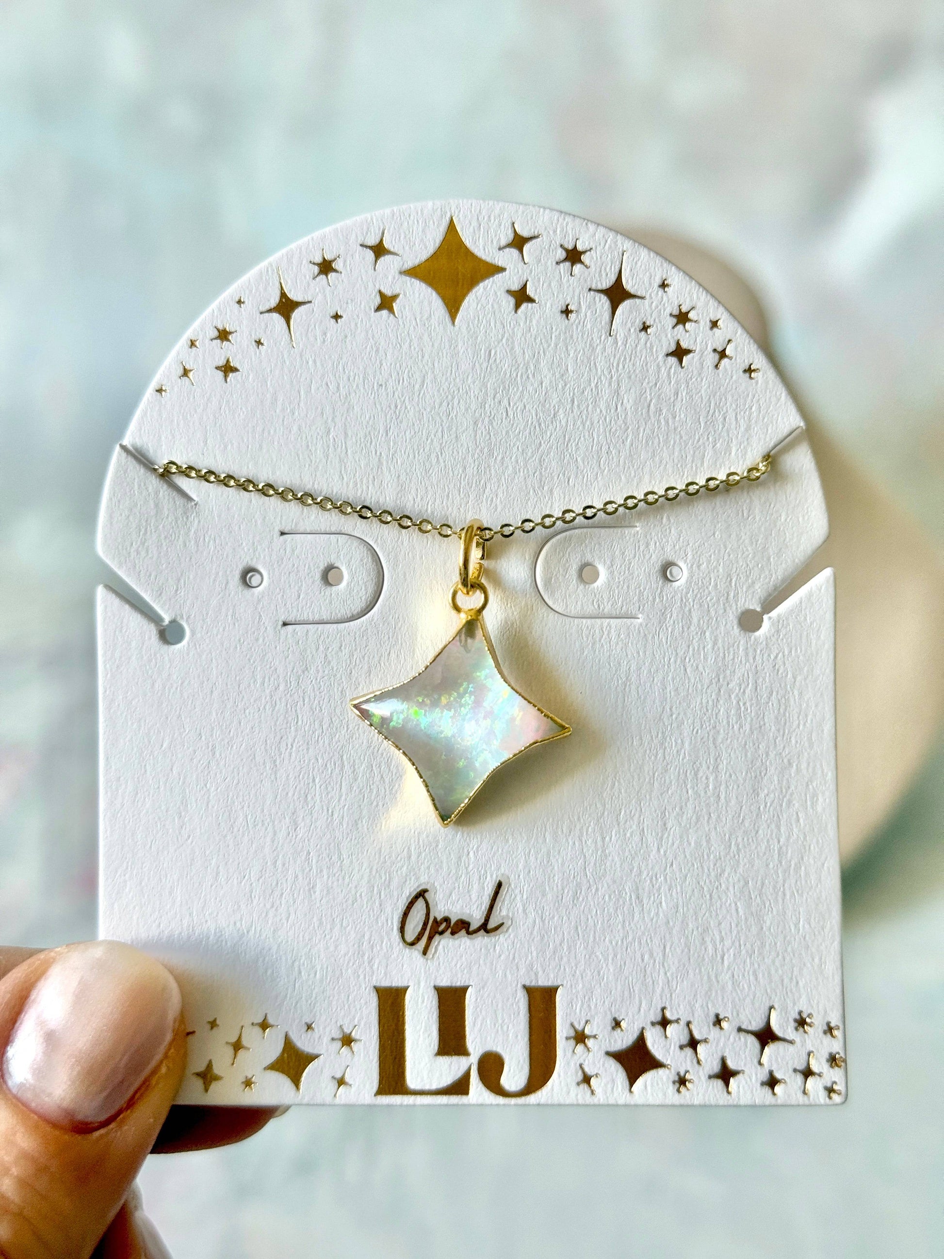 Opal Star Necklace - Layer It Jewelry