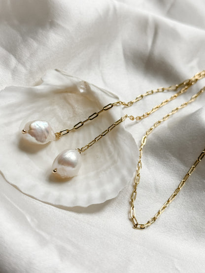 Pearl Lariat Necklace - Layer It Jewelry