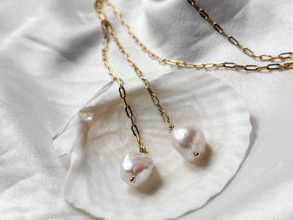 Pearl Lariat Necklace - Layer It Jewelry