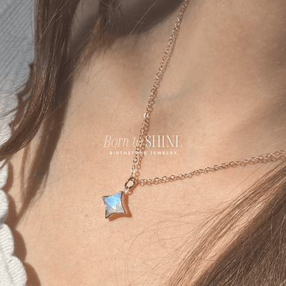 Star Gemstone Necklace - Birthstones - Layer It Jewelry
