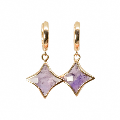 Stella Birthstone Jewelry Set – Star Necklace & Huggie Earrings | Birthstone Gift Set - Layer It Jewelry