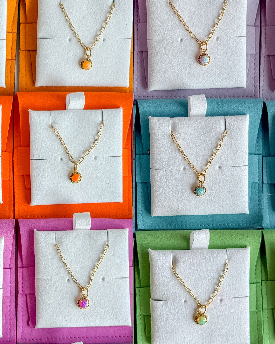 Rainbow Opal Necklace - Layer It Jewelry