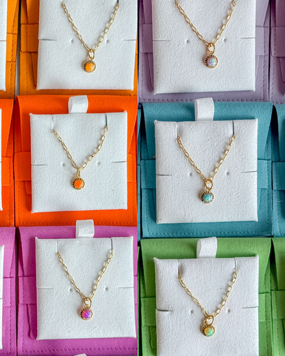 Rainbow Opal Necklace - Layer It Jewelry